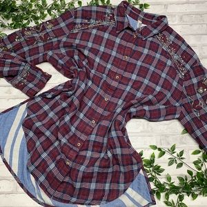 Free People Encrusted Button Down Tunic